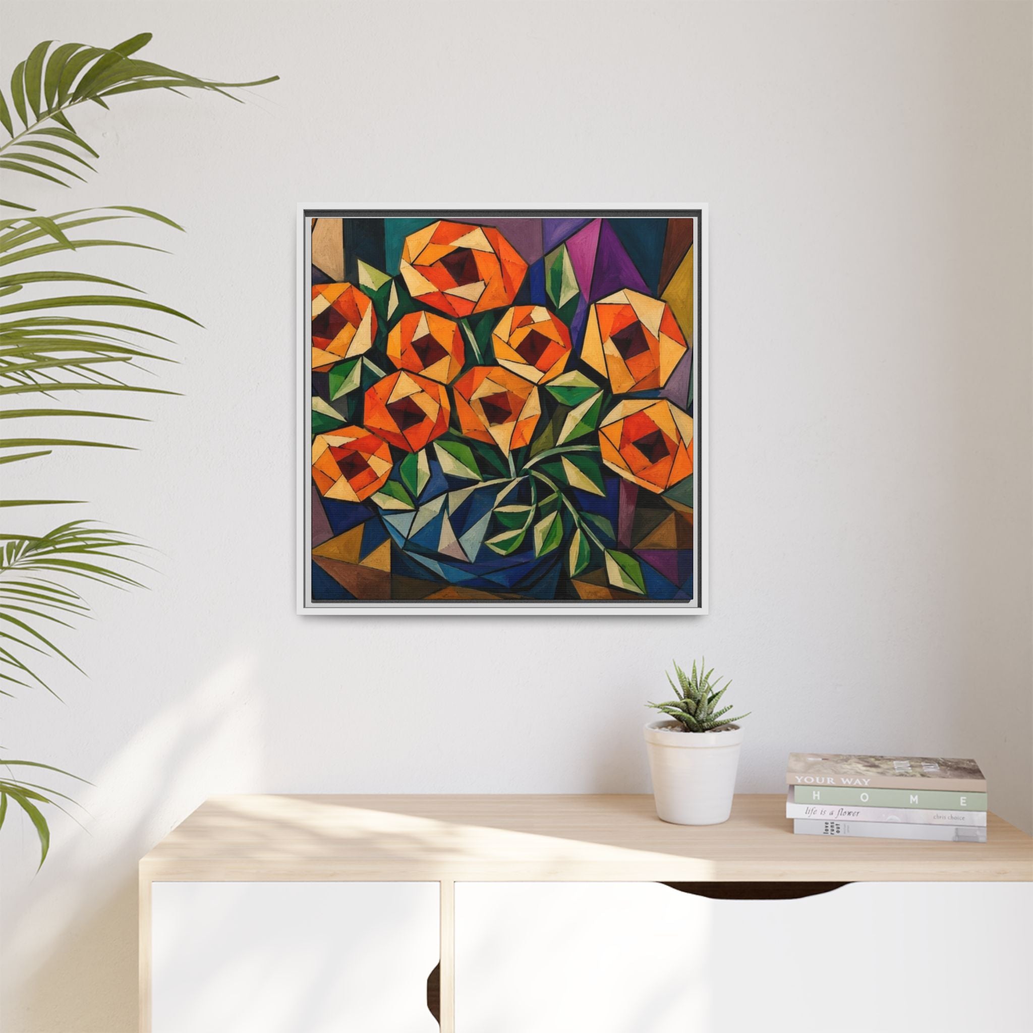 Radiant Geometry  Matte Canvas, Framed (Multi-color)