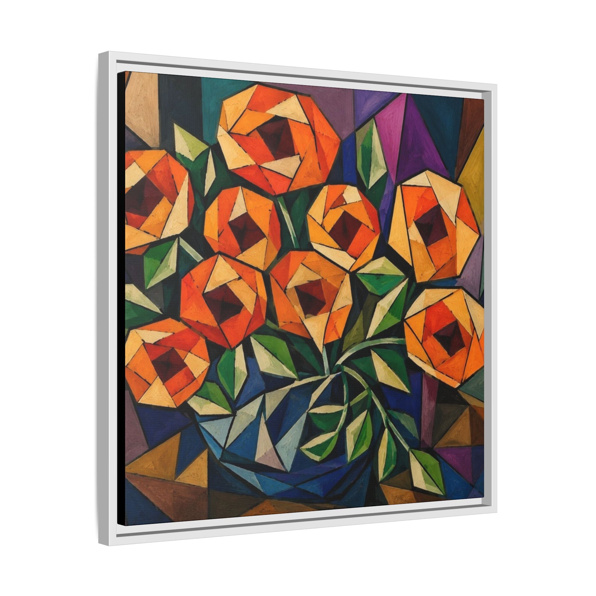 Radiant Geometry  Matte Canvas, Framed (Multi-color)