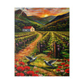 Sunset Over the Vineyard  Classic Stretched Canvas