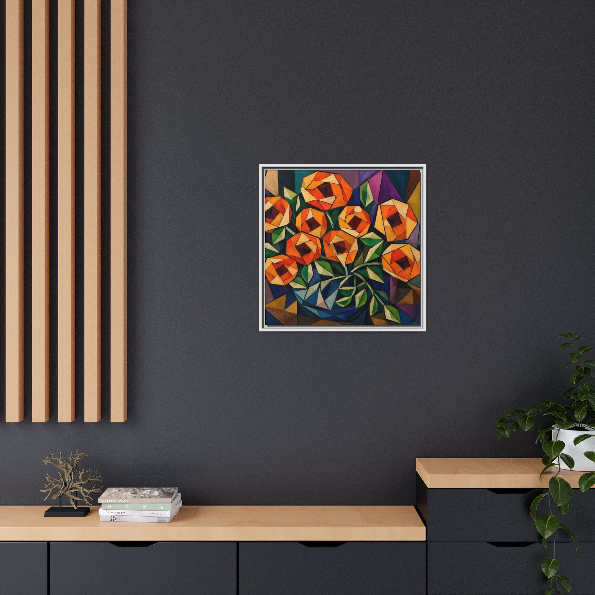 Radiant Geometry  Matte Canvas, Framed (Multi-color)