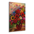 Garden of Joy – Vibrant Floral Bouquet with White Dove Canvas Wall Art Acrylic Prints (French Cleat Hanging)