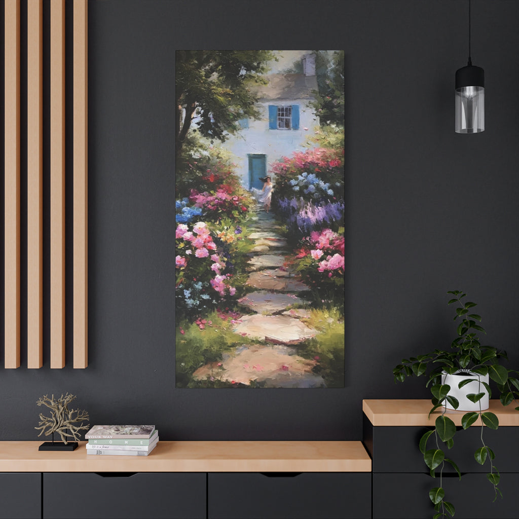 Lavender and Rose Garden  Matte Canvas, Stretched, 1.25"