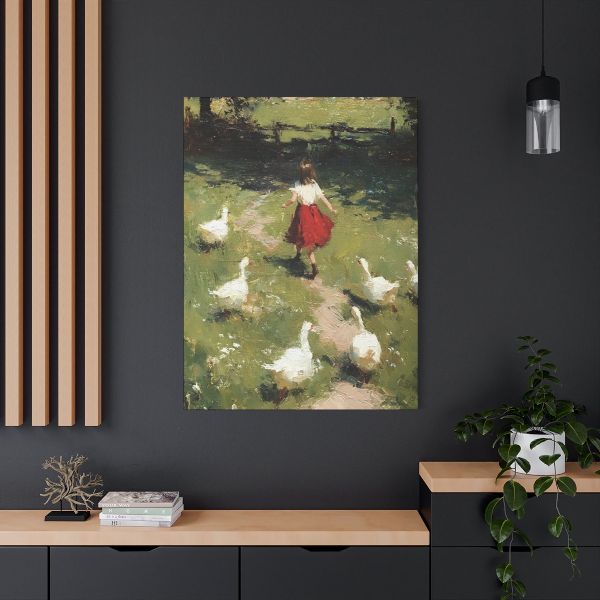 Homeward Through the Meadow  Matte Canvas, Stretched, 1.25"
