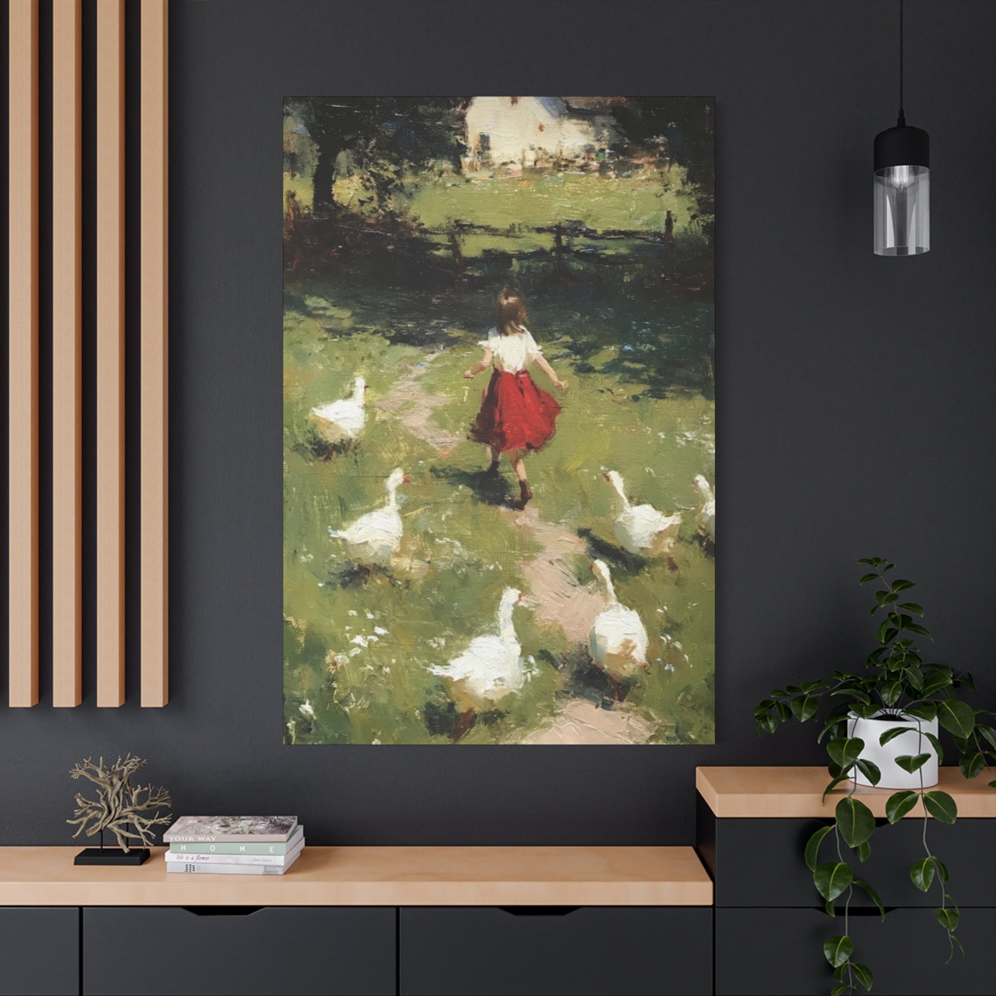 Homeward Through the Meadow  Matte Canvas, Stretched, 1.25"