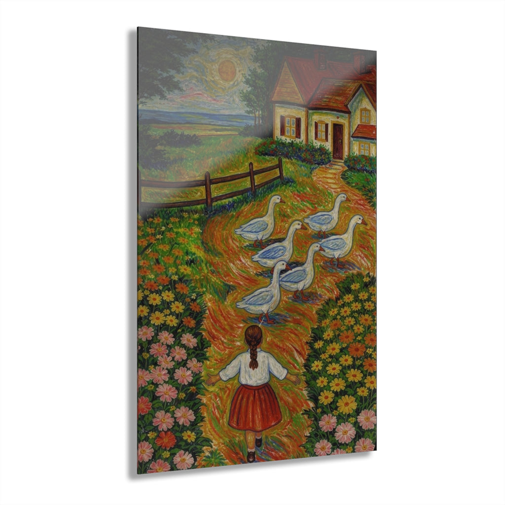 Following the Geese Home  Acrylic Prints (French Cleat Hanging)