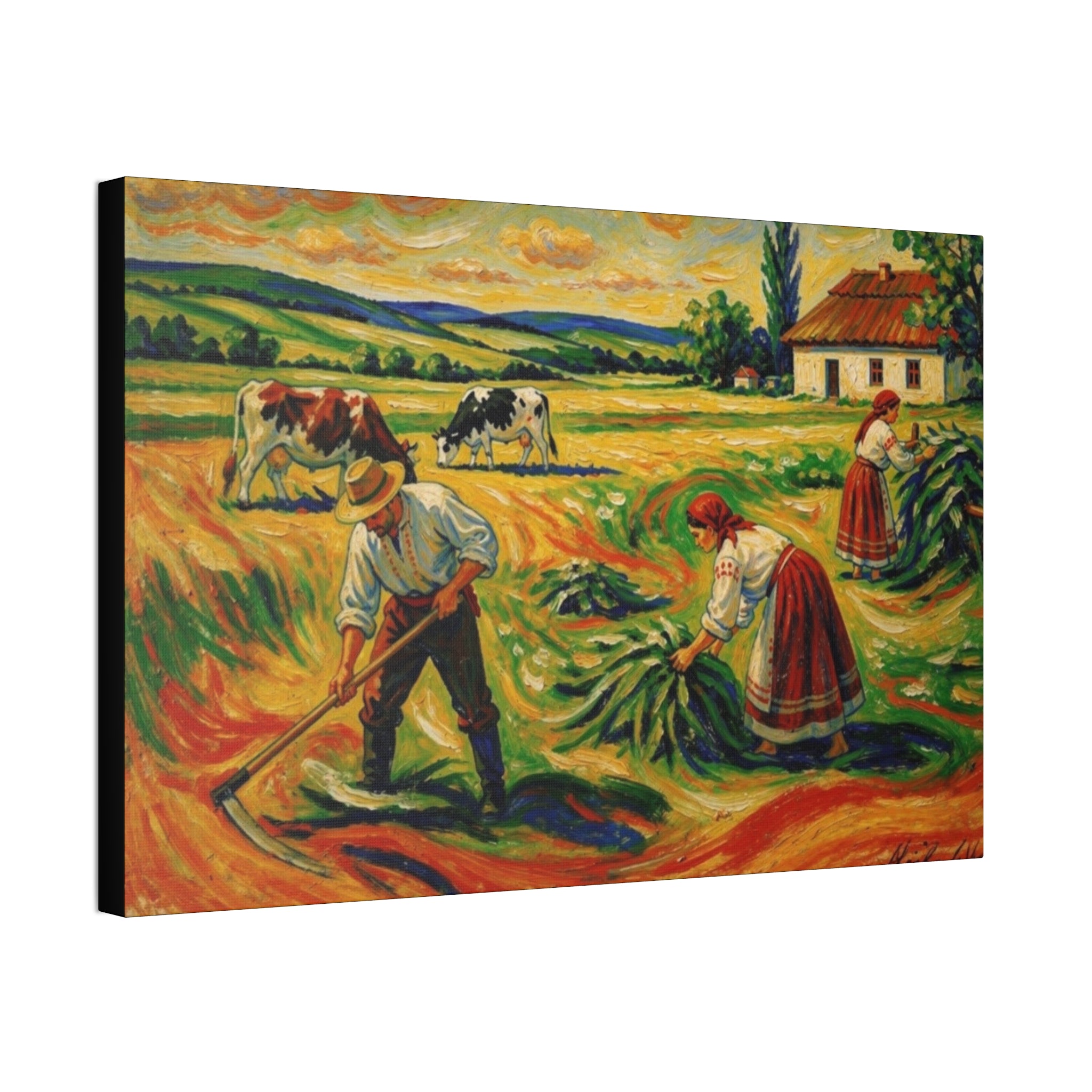 Gathering the Harvest Canvas Stretched, 1.5''