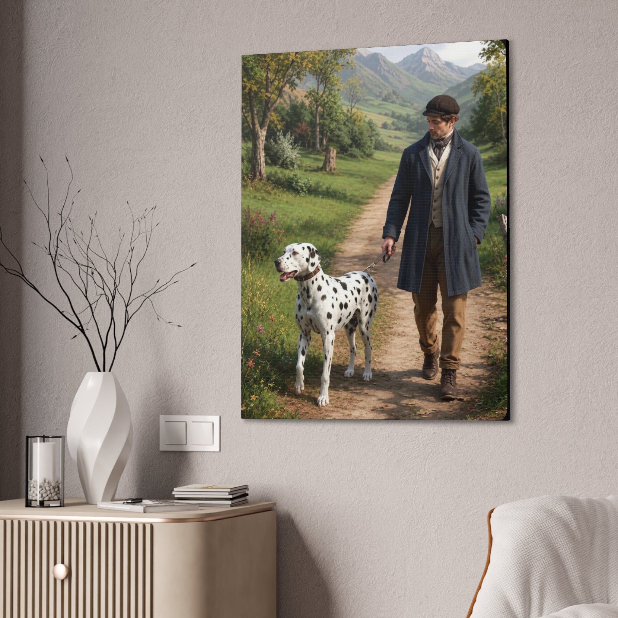 The Dalmatian Walk – Countryside Companion Art Print