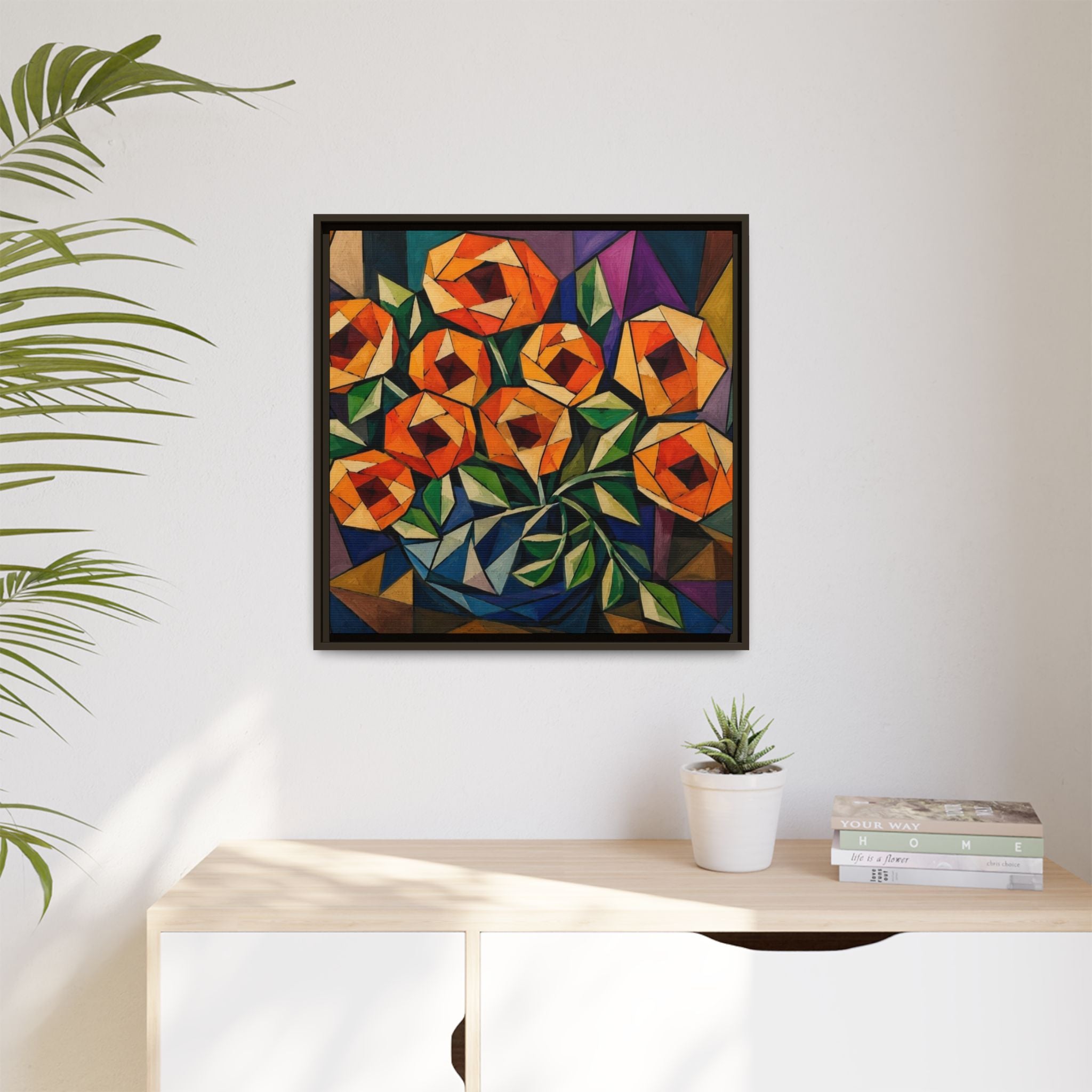 Radiant Geometry  Matte Canvas, Framed (Multi-color)