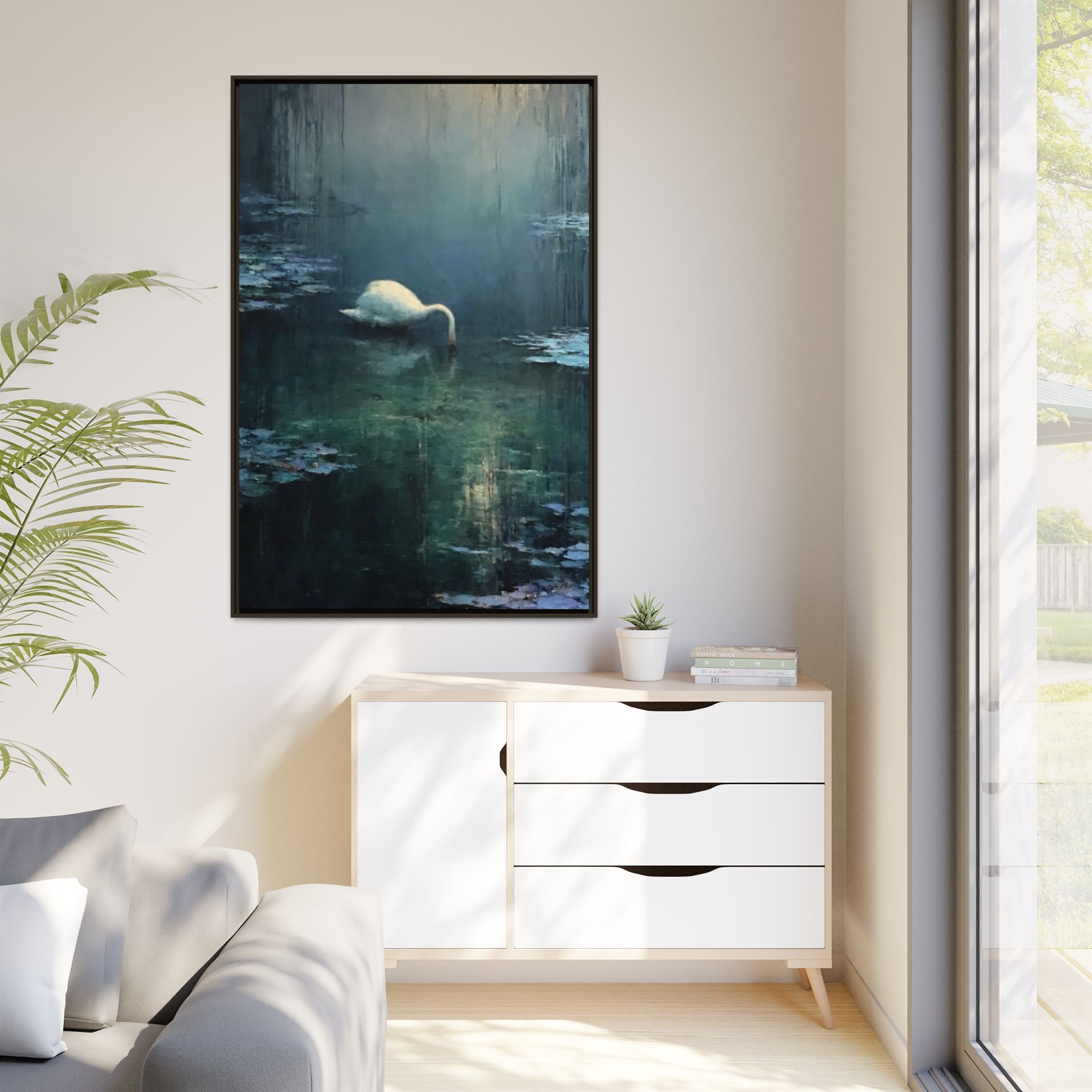 Tears Upon Still Waters Matte Canvas, Framed (Multi-color)
