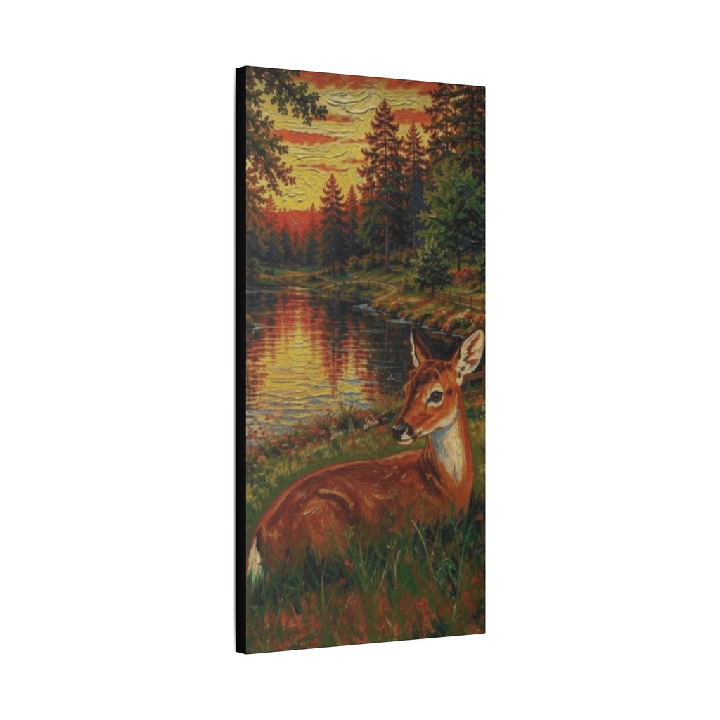 Twilight Guardian by the Woodland Stream  Classic Stretched Canvas