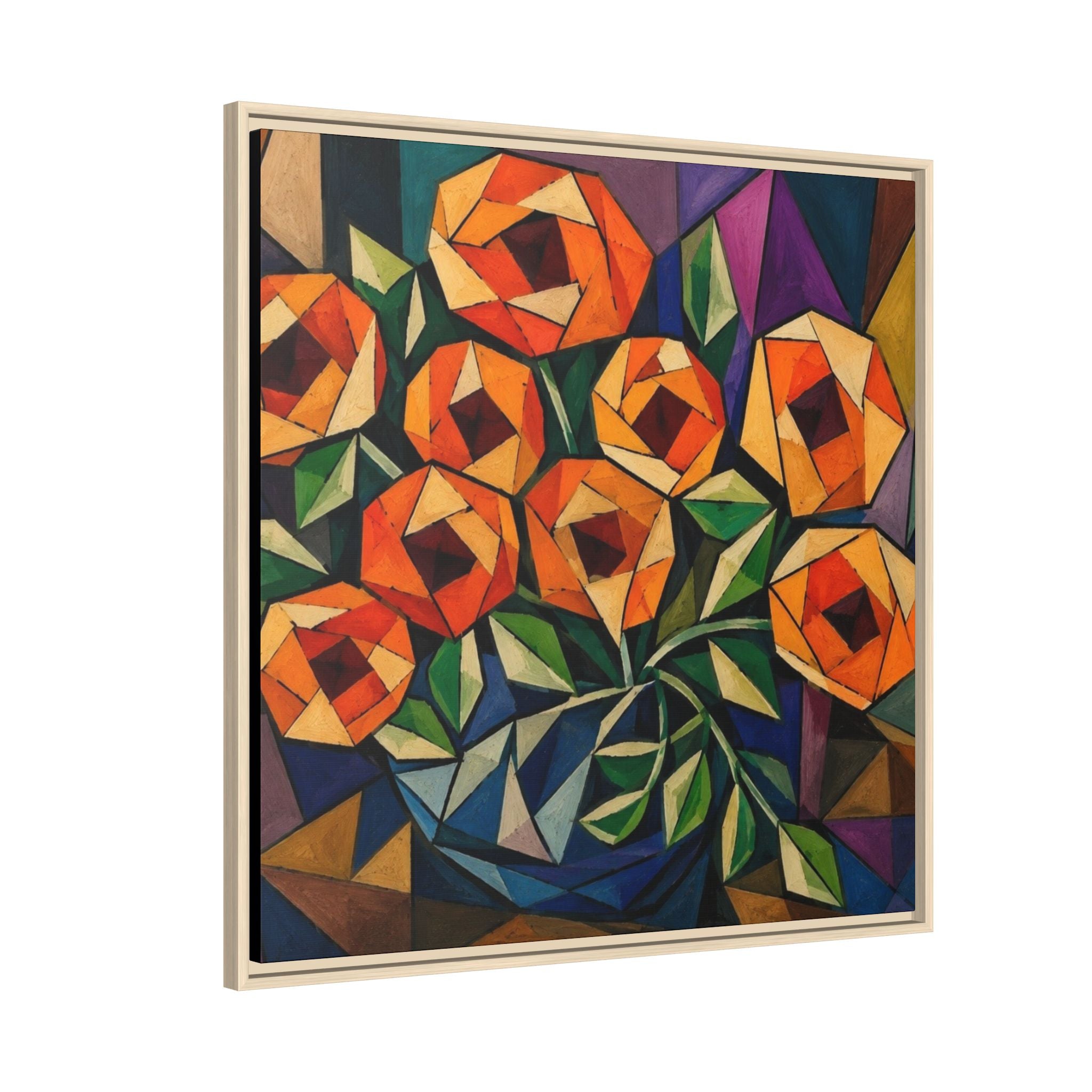 Radiant Geometry  Matte Canvas, Framed (Multi-color)