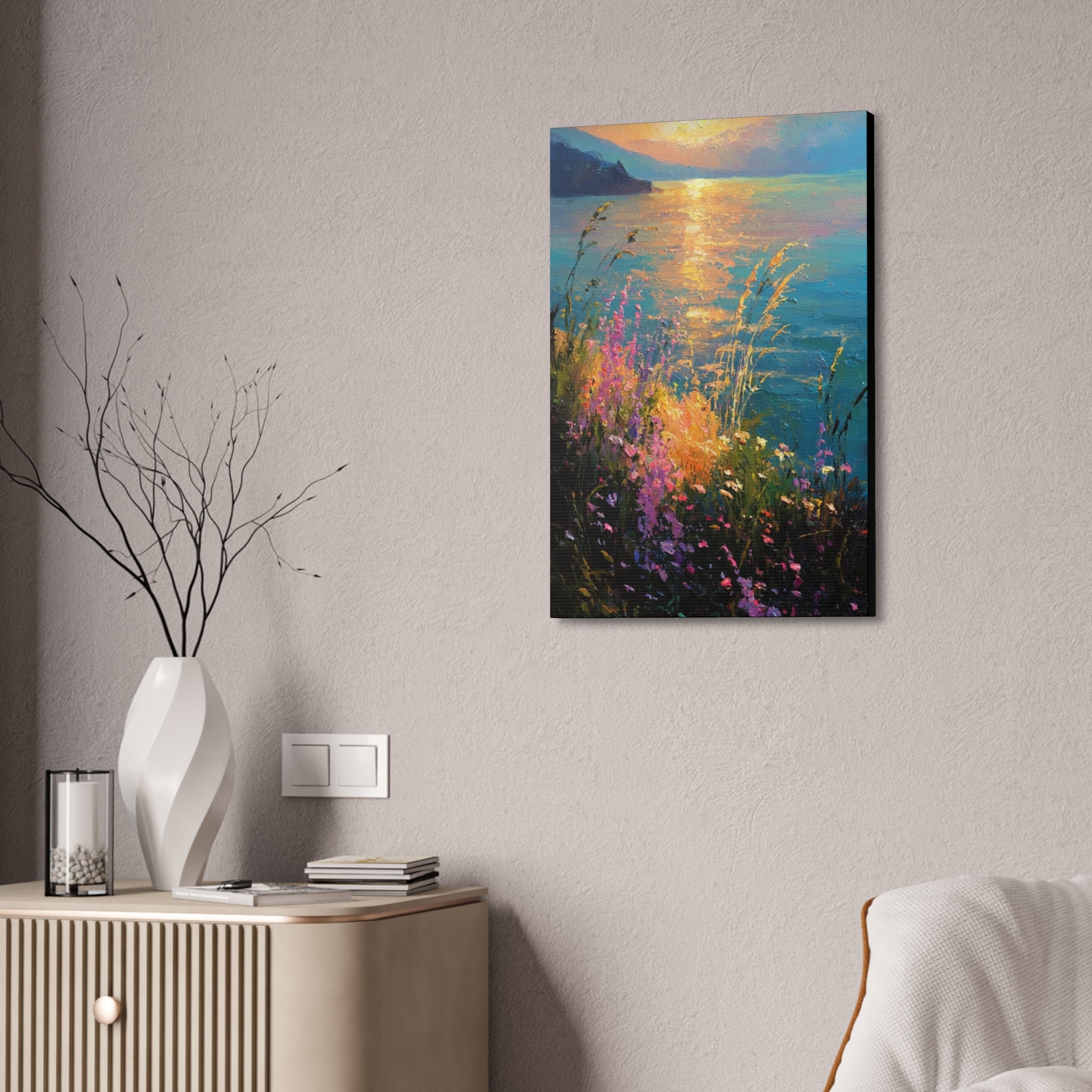 Golden Reflections at Twilight  Canvas Stretched, 1.5''