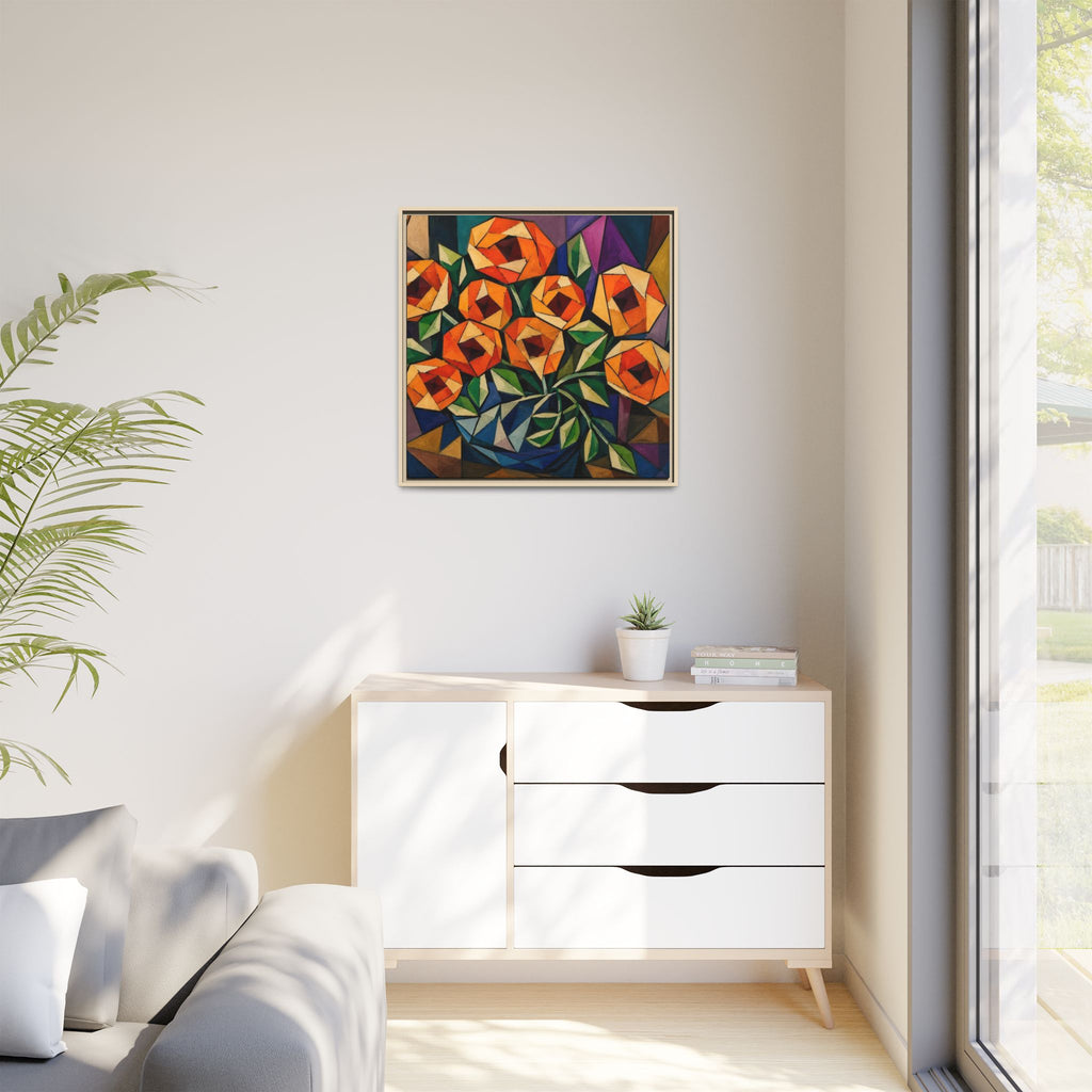 Radiant Geometry  Matte Canvas, Framed (Multi-color)