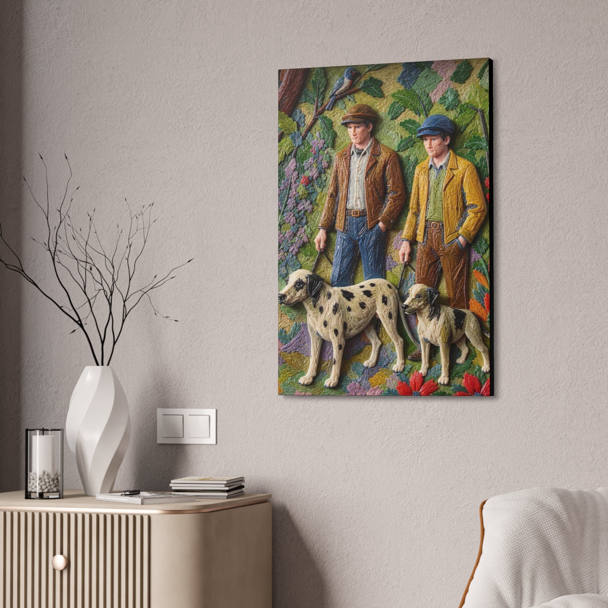 Companions of the Garden Path Canvas Stretched, 1.5''