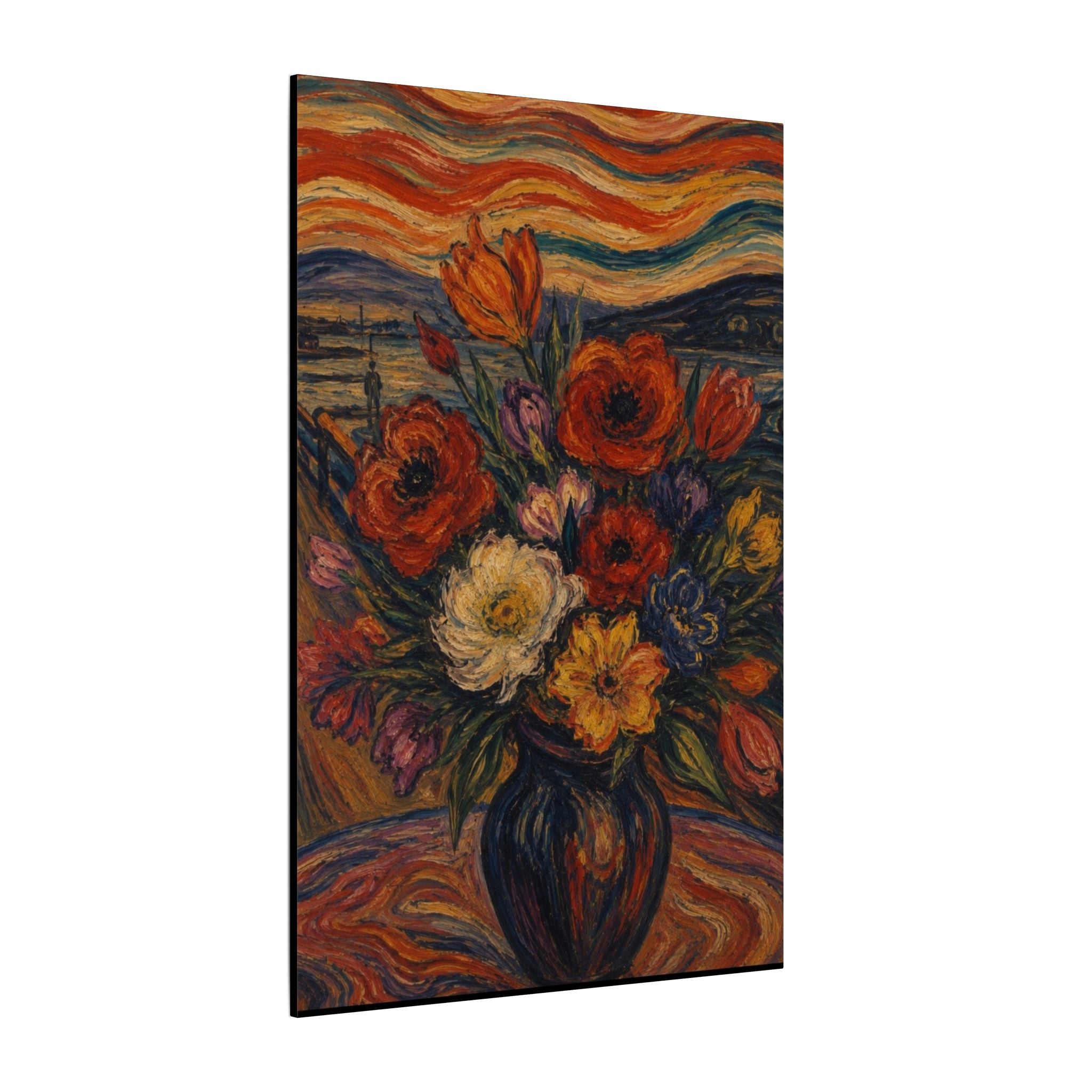 Whispers of the Evening Sky – Expressionist Floral Bouquet Canvas Art Matte Canvas, Stretched, 0.75" (Multi-Size)