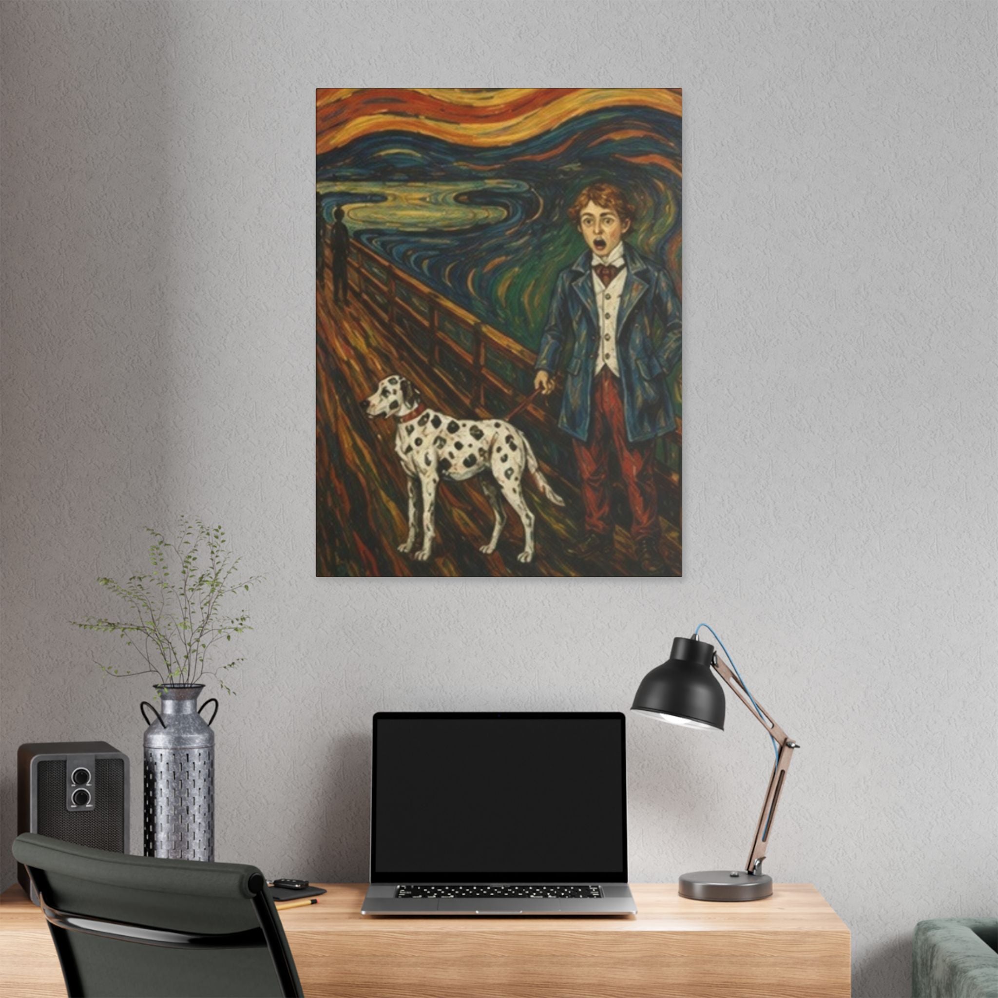 The Dalmatian  Cry  Expressionist Companion Art Print