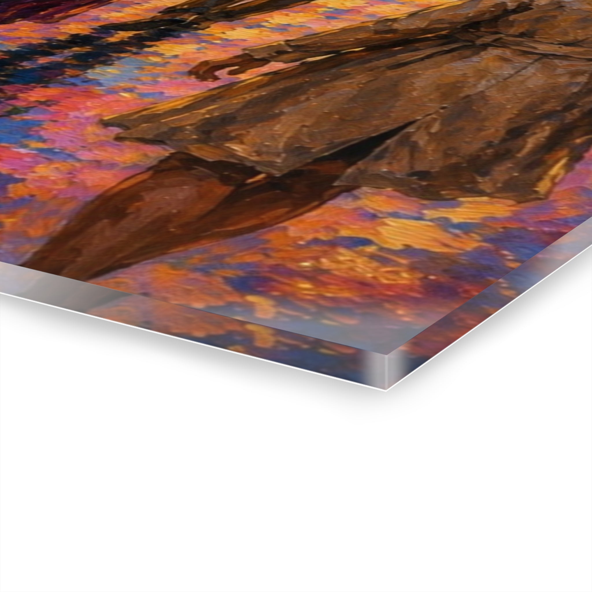 Journey at Sunset  Impressionist Train Station Canvas Art