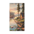 Lakeside Dreams at Dawn   Canvas Stretched, 0.75"