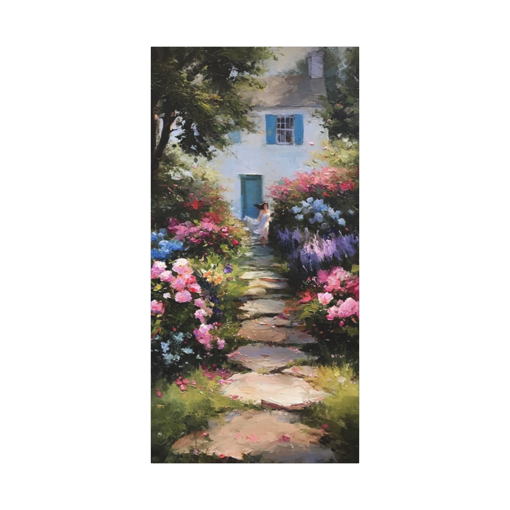 Lavender and Rose Garden  Matte Canvas, Stretched, 1.25"