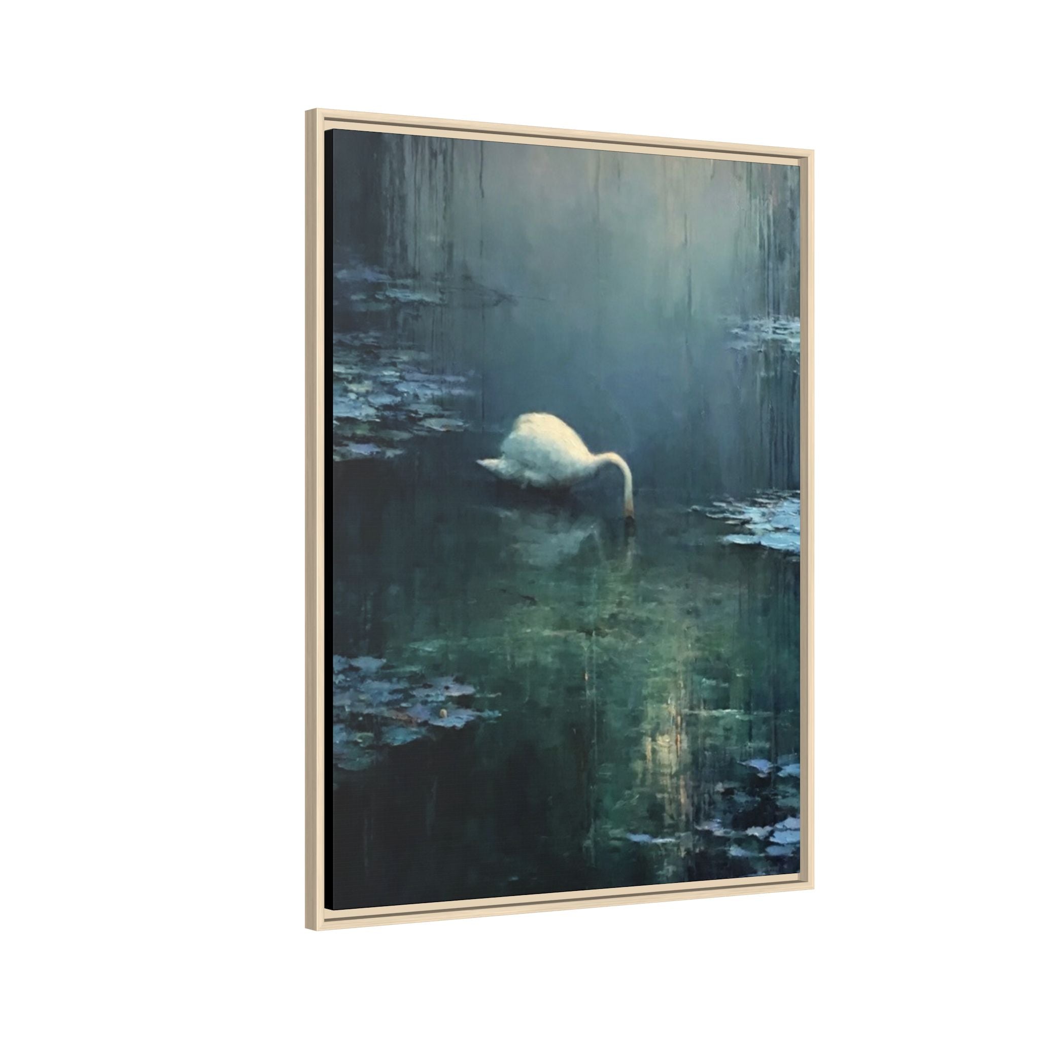 Tears Upon Still Waters Matte Canvas, Framed (Multi-color)