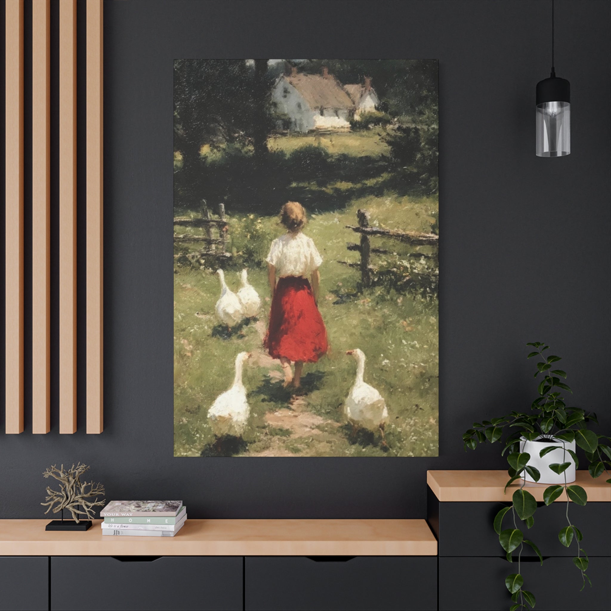 Homeward Through the Meadow  Matte Canvas, Stretched, 1.25"
