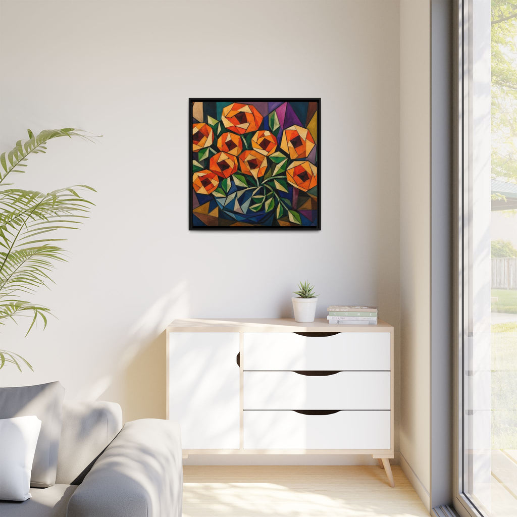 Radiant Geometry  Matte Canvas, Framed (Multi-color)