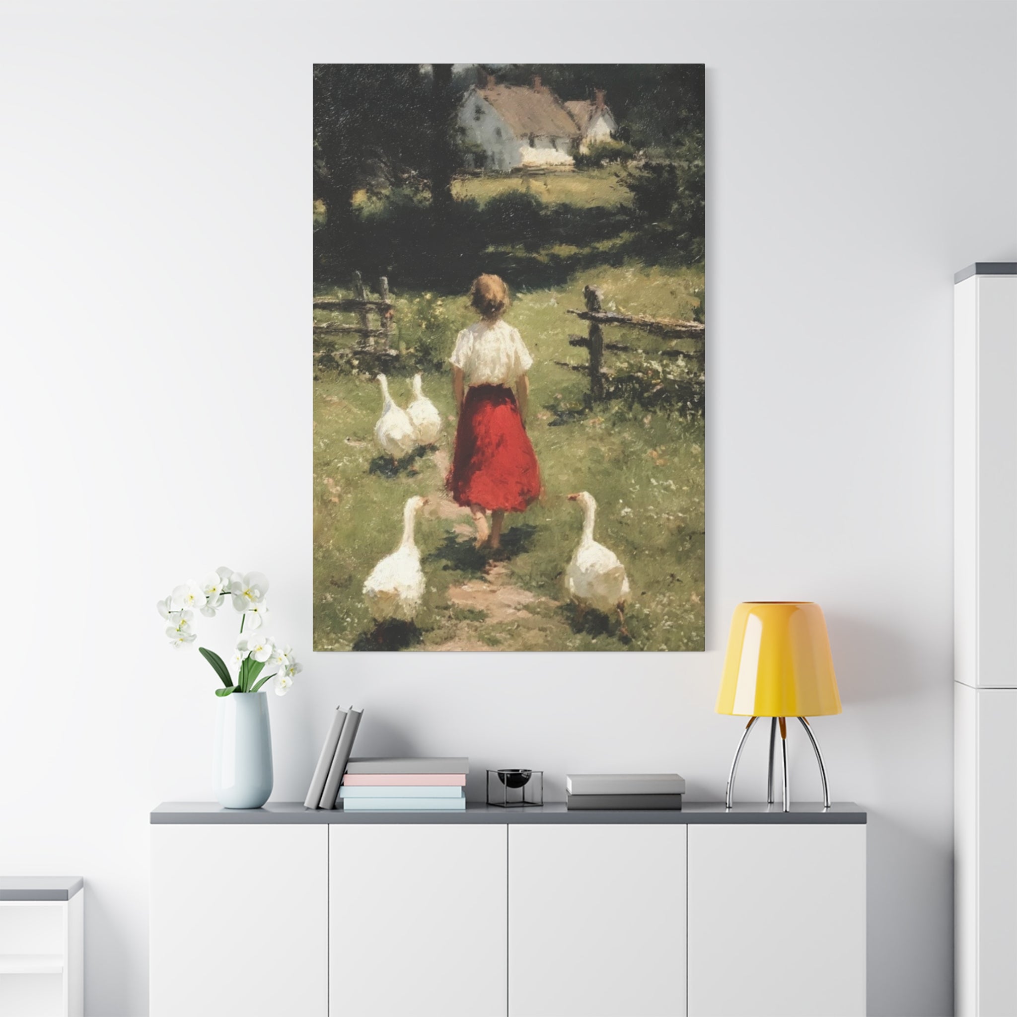 Homeward Through the Meadow  Matte Canvas, Stretched, 1.25"
