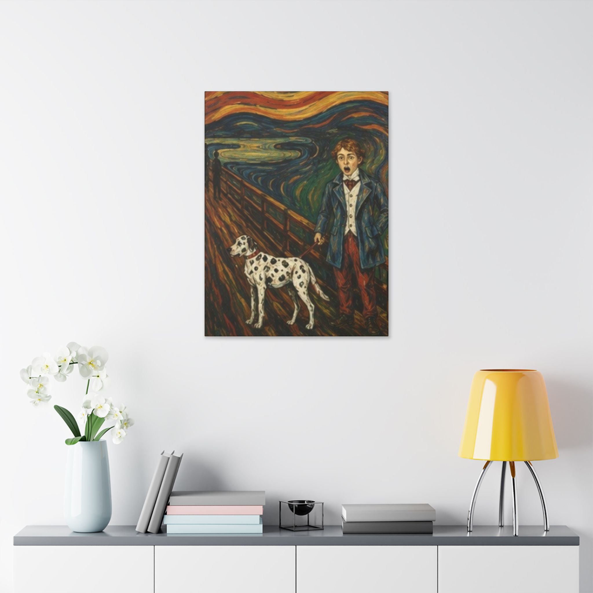 The Dalmatian  Cry  Expressionist Companion Art Print