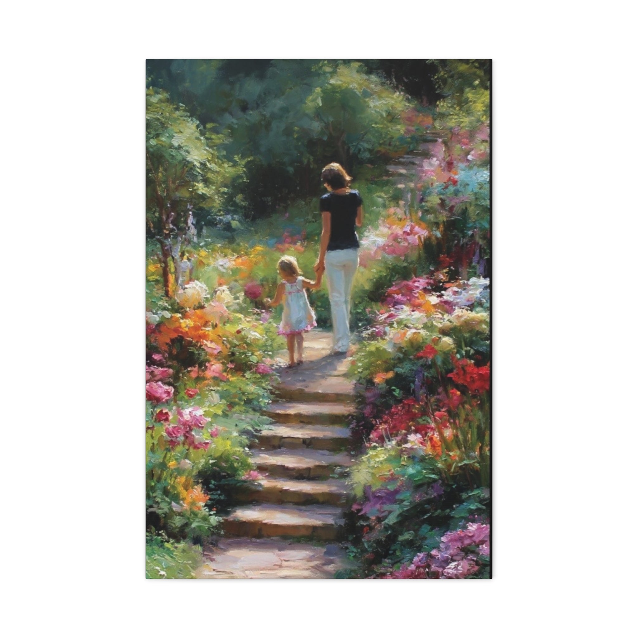 Hand in Hand Through the Garden  Matte Canvas, Stretched, 1.25"