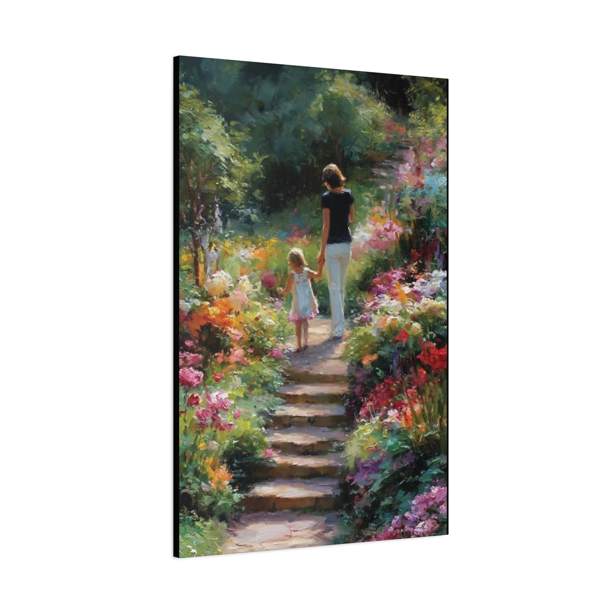Hand in Hand Through the Garden  Matte Canvas, Stretched, 1.25"