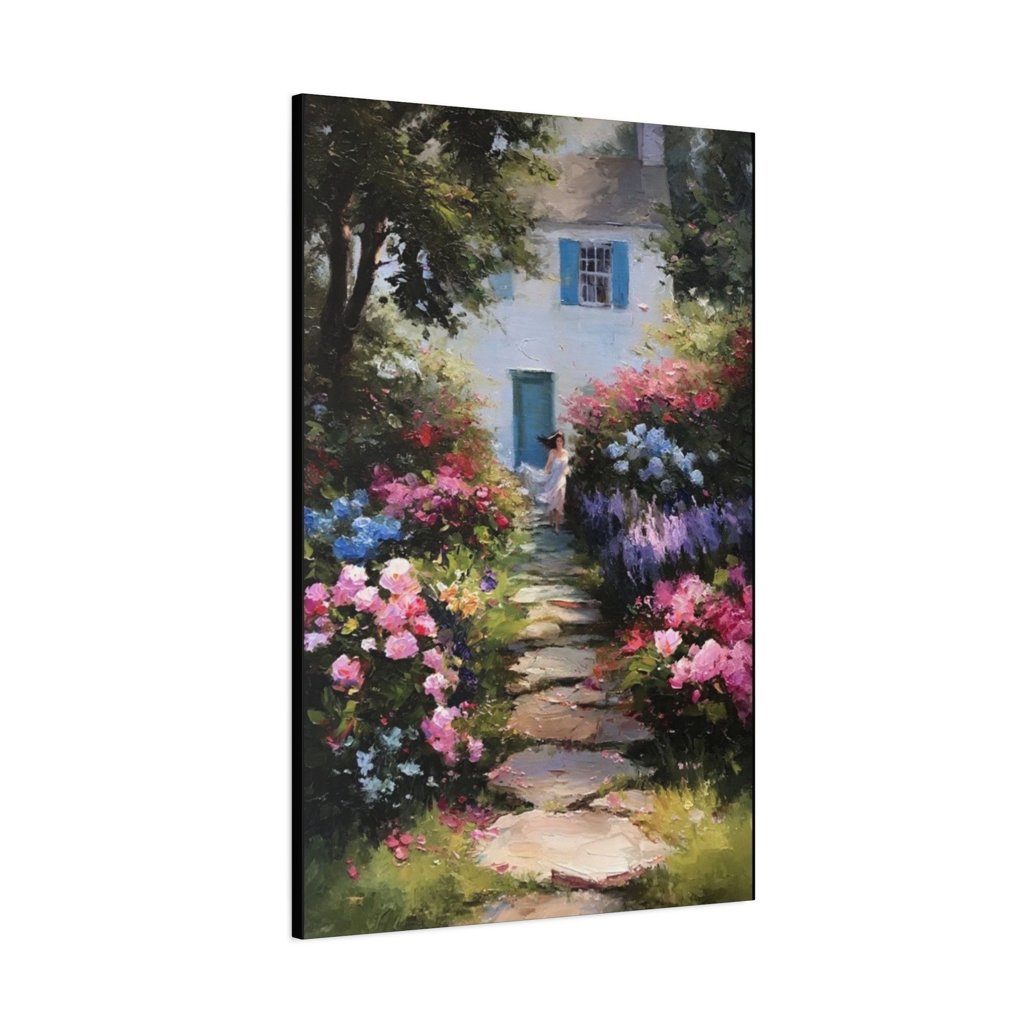 Lavender and Rose Garden  Matte Canvas, Stretched, 1.25"