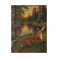 Twilight Guardian by the Woodland Stream  Classic Stretched Canvas