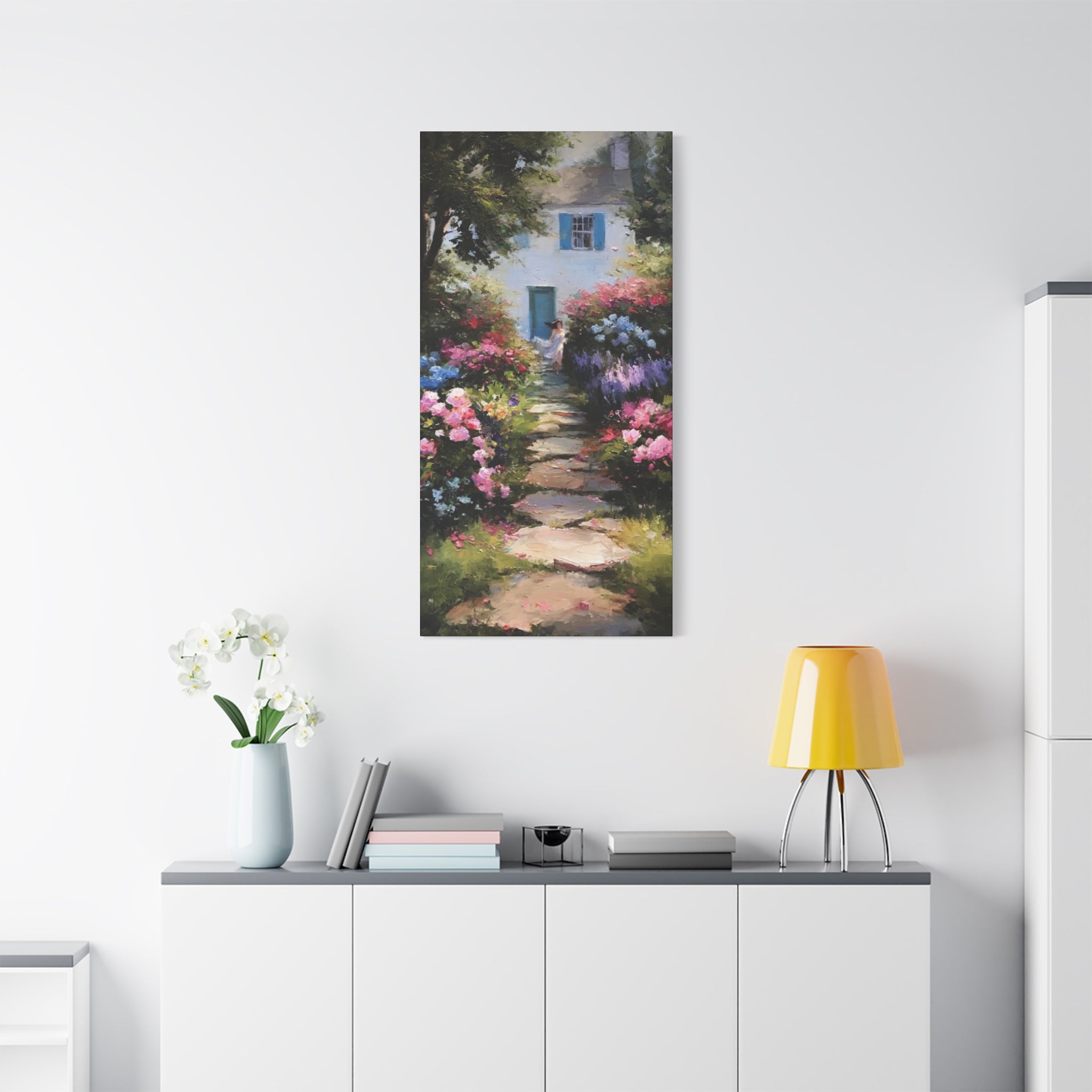 Lavender and Rose Garden  Matte Canvas, Stretched, 1.25"