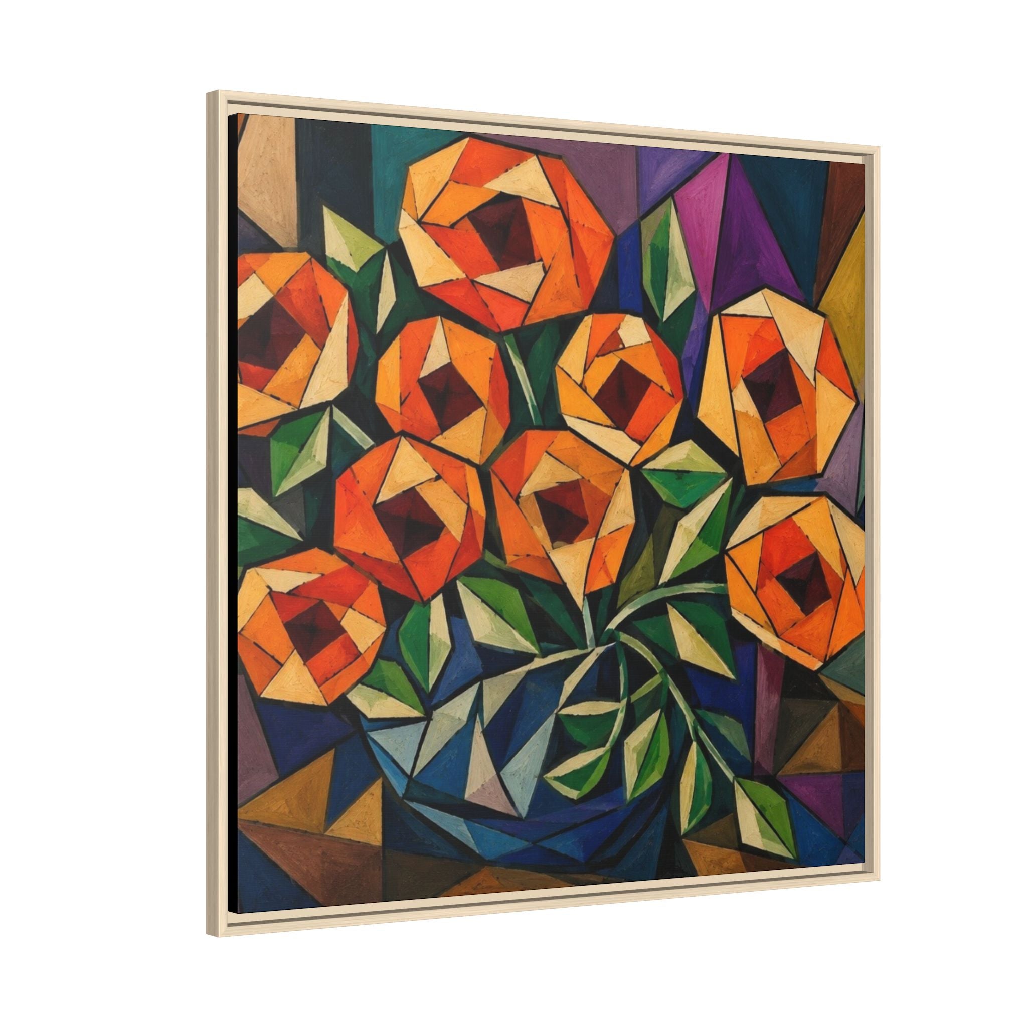 Radiant Geometry  Matte Canvas, Framed (Multi-color)