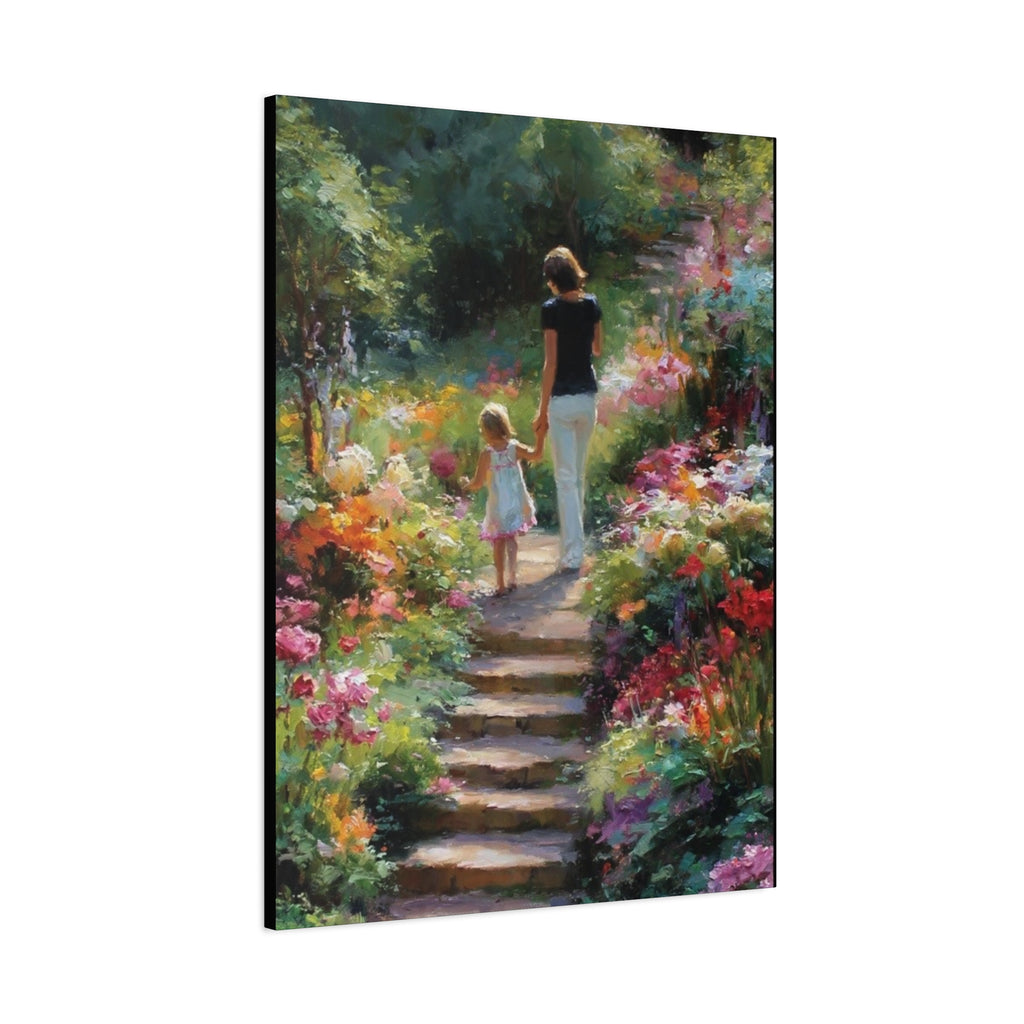 Hand in Hand Through the Garden  Matte Canvas, Stretched, 1.25"