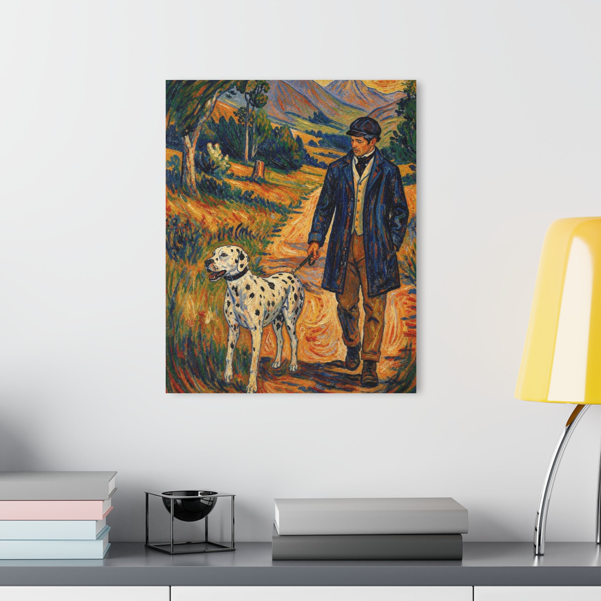 Copy of The Dalmatian Walk  Countryside Companion Art Print