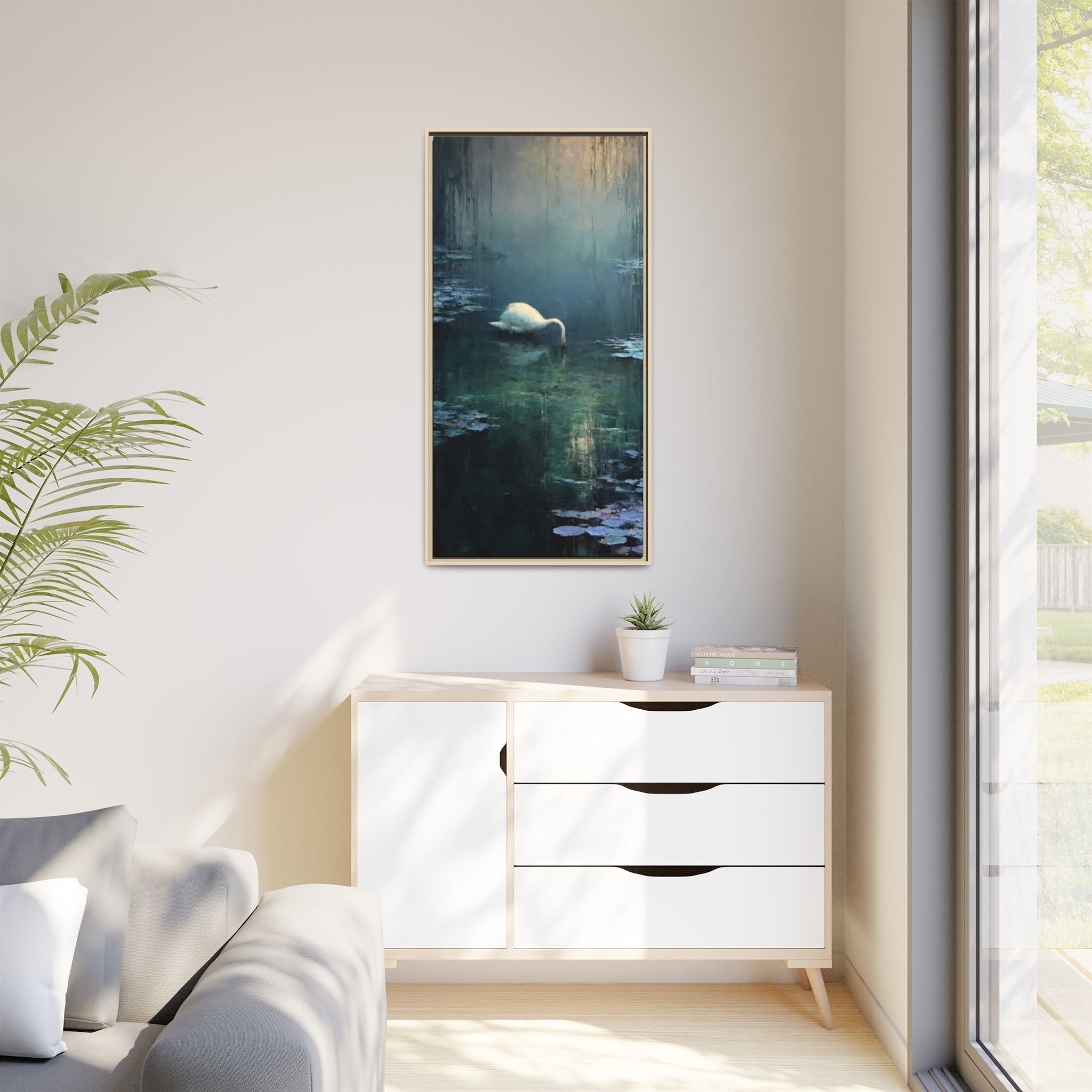 Tears Upon Still Waters Matte Canvas, Framed (Multi-color)